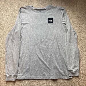 The North Face Men's Gray Long Sleeve Shirt size large